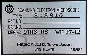 HITACHI S-8840掃描電子顯微鏡